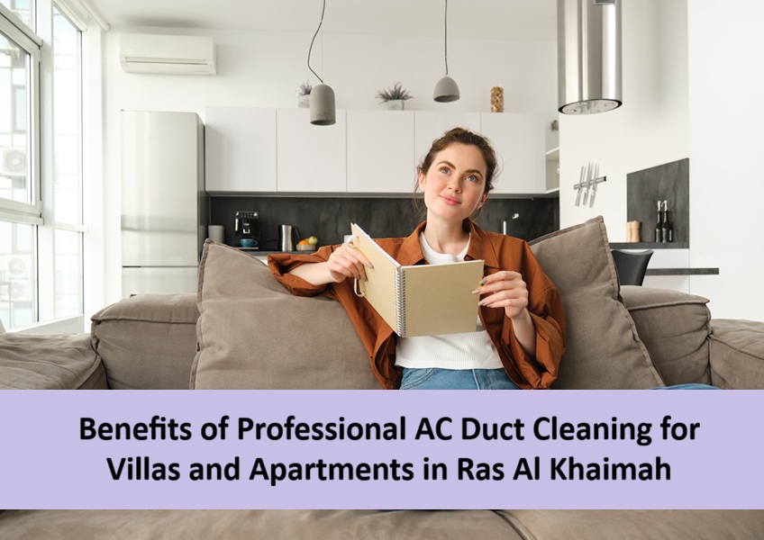 Professional AC duct cleaning service in Ras Al Khaimah removing dust from HVAC ducts